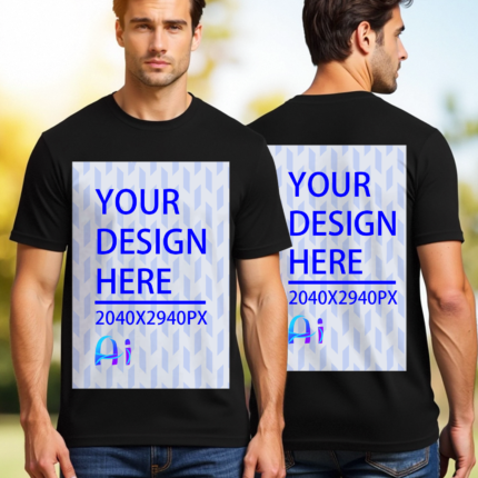 180g Men's Heat Transfer T-Shirt - Double-sided Printing, Plus Size Design (Direct Shipping from the USA - New York Factory No. 1)